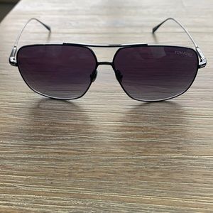 Tom Ford Mens Titanium Aviator Sunglasses